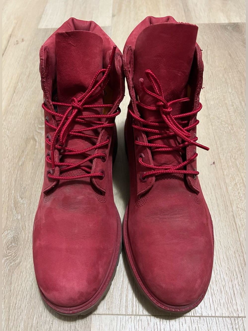 Timberland Red Men’s Lace-Up Suede Boots